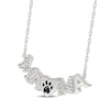 Thumbnail Image 2 of Diamond &quot;Mama&quot; Paw Print Heart Necklace 1/10 ct tw Sterling Silver 18&quot;