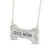 Thumbnail Image 2 of Diamond &quot;Dog Mom&quot; Bone Necklace 1/5 ct tw Sterling Silver 18&quot;