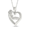 Thumbnail Image 1 of Diamond "Mom" Heart Necklace 1/20 ct tw Sterling Silver 18"