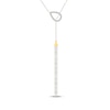 Thumbnail Image 0 of Diamond Tassel Lariat Necklace 1/10 ct tw Sterling Silver & 10K Yellow Gold 18"