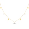 Thumbnail Image 0 of Multi-Diamond Alternating Disc Station Necklace 1/8 ct tw 10K Yellow Gold 18"