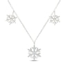 Thumbnail Image 1 of Diamond Snowflake Station Necklace 1/8 ct tw Sterling Silver 18&quot;