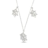 Thumbnail Image 2 of Diamond Snowflake Station Necklace 1/8 ct tw Sterling Silver 18&quot;