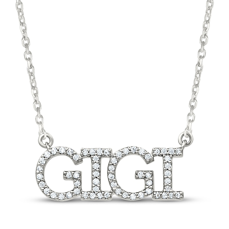 Main Image 1 of &quot;Gigi&quot; Diamond Necklace 1/6 ct tw Sterling Silver 18&quot;