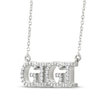 Thumbnail Image 2 of &quot;Gigi&quot; Diamond Necklace 1/6 ct tw Sterling Silver 18&quot;