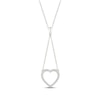 Thumbnail Image 1 of Diamond Heart Dangle Necklace 1/8 ct tw Sterling Silver 18&quot;