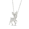 Thumbnail Image 2 of Diamond Reindeer Necklace 1/15 ct tw Sterling Silver 18&quot;