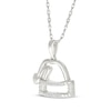 Thumbnail Image 2 of Diamond Santa Hat Necklace 1/20 ct tw Sterling Silver 18&quot;