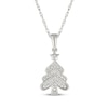 Thumbnail Image 0 of Diamond Christmas Tree Necklace 1/20 ct tw Sterling Silver 18"