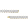 Thumbnail Image 2 of Men's Multi-Diamond Square Link Necklace 4 ct tw 10K Yellow Gold 20&quot;