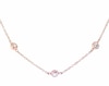 Thumbnail Image 0 of Lab-Grown Diamonds by KAY Bezel-Set Station Necklace 1 ct tw 14K Rose Gold 19"