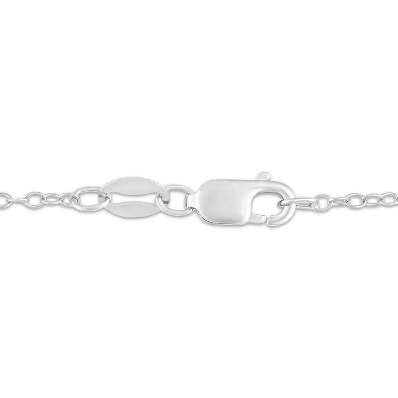 Main Image 4 of Multi-Diamond Swirl Drop Necklace 1/3 ct tw 10K White Gold 18&quot;