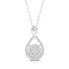 Thumbnail Image 1 of Multi-Diamond Infinity Necklace 1/2 ct tw 10K White Gold 18&quot;