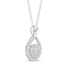 Thumbnail Image 2 of Multi-Diamond Infinity Necklace 1/2 ct tw 10K White Gold 18&quot;