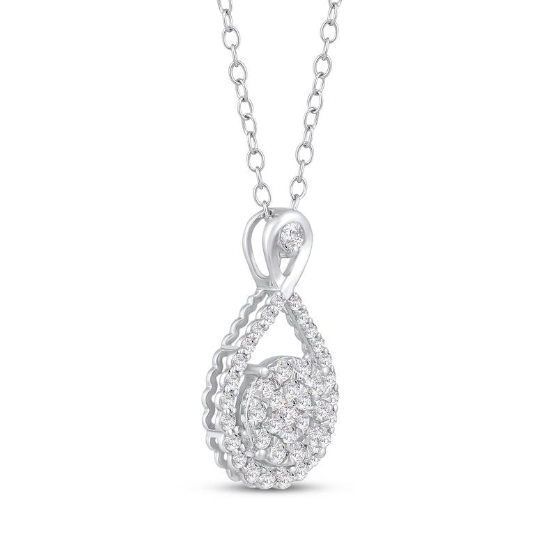 Main Image 2 of Multi-Diamond Infinity Necklace 1/2 ct tw 10K White Gold 18&quot;