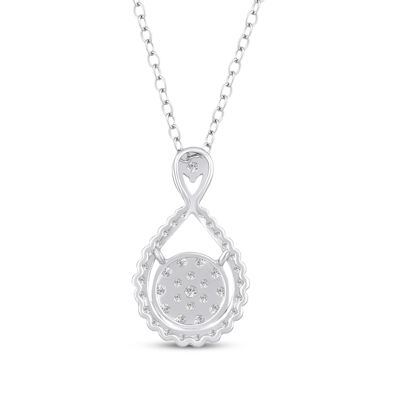 Main Image 3 of Multi-Diamond Infinity Necklace 1/2 ct tw 10K White Gold 18&quot;