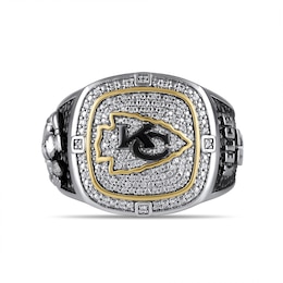 True Fans Player's Association Sterling Silver & 10K Yellow Gold Ring showcasing Travis Kelce of the Kansas City Chiefs