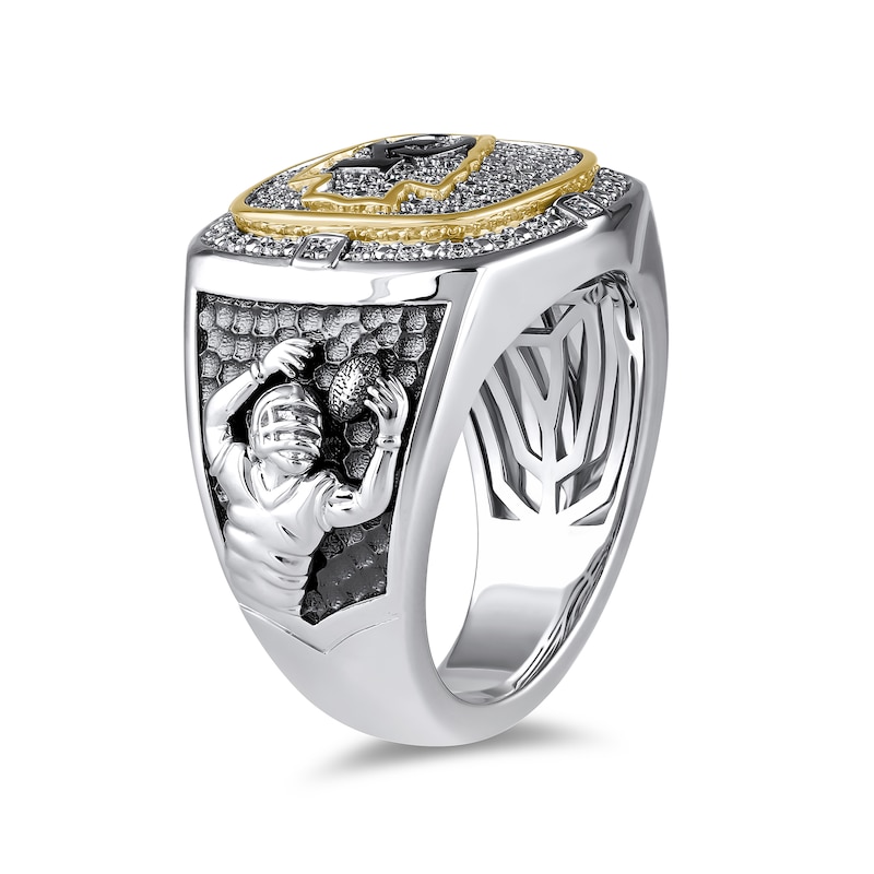 True Fans Player's Association Sterling Silver & 10K Yellow Gold Ring showcasing Travis Kelce of the Kansas City Chiefs