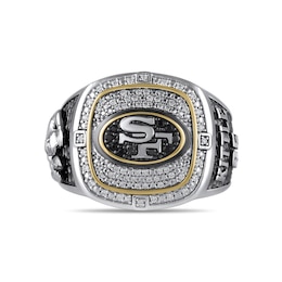 True Fans Player's Association Sterling Silver & 10K Yellow Gold Ring showcasing George Kittle of the San Francisco 49ers