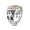 Thumbnail Image 2 of True Fans Player's Association Sterling Silver & 10K Yellow Gold Ring showcasing Russell Wilson of the Denver Broncos