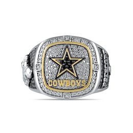 True Fans Player's Association Sterling Silver & 10K Yellow Gold Ring showcasing Dak Prescott of the Dallas Cowboys