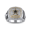 Thumbnail Image 3 of True Fans Player's Association Sterling Silver & 10K Yellow Gold Ring showcasing Dak Prescott of the Dallas Cowboys