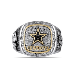 True Fans Player's Association Sterling Silver & 10K Yellow Gold Ring showcasing CeeDee Lamb of the Dallas Cowboys
