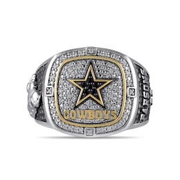 True Fans Player's Association Sterling Silver & 10K Yellow Gold Ring showcasing Micah Parsons of the Dallas Cowboys