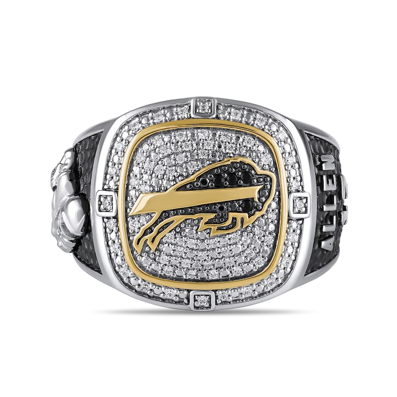 True Fans Player's Association Sterling Silver & 10K Yellow Gold Ring showcasing Josh Allen of the Buffalo Bills