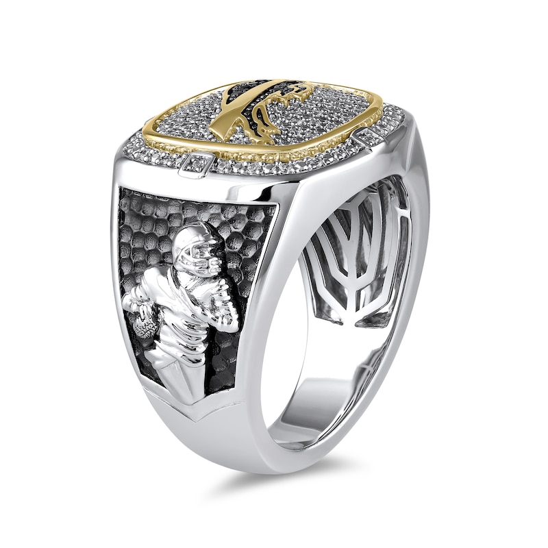 True Fans Player's Association Sterling Silver & 10K Yellow Gold Ring showcasing Josh Allen of the Buffalo Bills