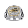 Thumbnail Image 2 of True Fans Player's Association Sterling Silver & 10K Yellow Gold Ring showcasing Josh Allen of the Buffalo Bills