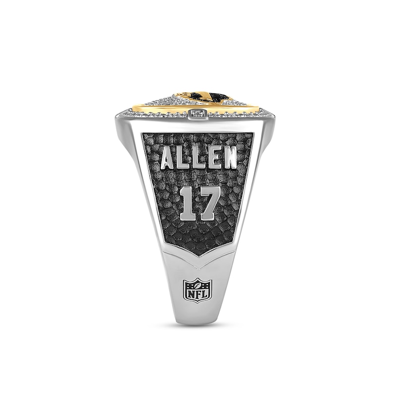 True Fans Player's Association Sterling Silver & 10K Yellow Gold Ring showcasing Josh Allen of the Buffalo Bills