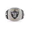 Thumbnail Image 1 of True Fans Player's Association Sterling Silver & 10K Yellow Gold Ring showcasing Davante Adams of the Las Vegas Raiders