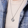 Thumbnail Image 4 of Men's Black Diamond Accent Compass Necklace Sterling Silver 24"