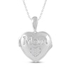 Thumbnail Image 1 of Diamond &quot;Mom&quot; Heart Locket 1/20 ct tw Sterling Silver 18&quot;