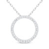 Thumbnail Image 0 of Diamond Eternity Circle Necklace 1/8 ct tw Sterling Silver 18"