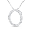 Thumbnail Image 1 of Diamond Eternity Circle Necklace 1/8 ct tw Sterling Silver 18"