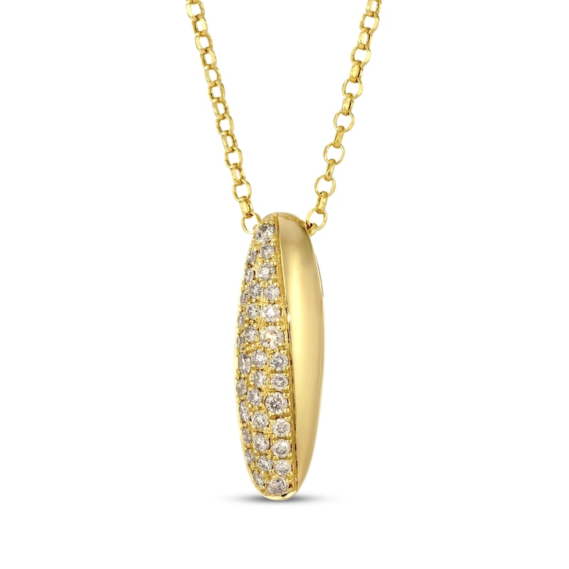 Main Image 1 of Le Vian Diamond Domed Necklace 1/3 ct tw 14K Honey Gold 19&quot;