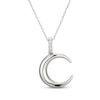 Thumbnail Image 0 of Diamond Crescent Moon Necklace 1/20 ct tw Sterling Silver 18"