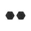 Thumbnail Image 2 of Men's Black Diamond Multi-Stone Hexagon Stud Earrings 1/2 ct tw 10K White Gold