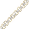 Thumbnail Image 2 of Men's Multi-Diamond Rectangle Link Necklace 2-1/6 ct tw 10K Yellow Gold 20&quot;