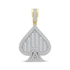 Thumbnail Image 0 of Baguette & Round-Cut Diamond Spade Charm 1 ct tw 10K Yellow Gold