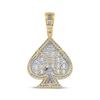 Thumbnail Image 2 of Baguette & Round-Cut Diamond Spade Charm 1 ct tw 10K Yellow Gold