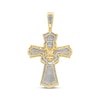 Thumbnail Image 3 of Diamond Cross & Jesus Charm 1 ct tw 10K Yellow Gold