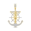 Thumbnail Image 0 of Diamond Anchor & Ship Wheel Crucifix Charm 1/3 ct tw 10K Yellow Gold