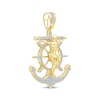 Thumbnail Image 1 of Diamond Anchor & Ship Wheel Crucifix Charm 1/3 ct tw 10K Yellow Gold