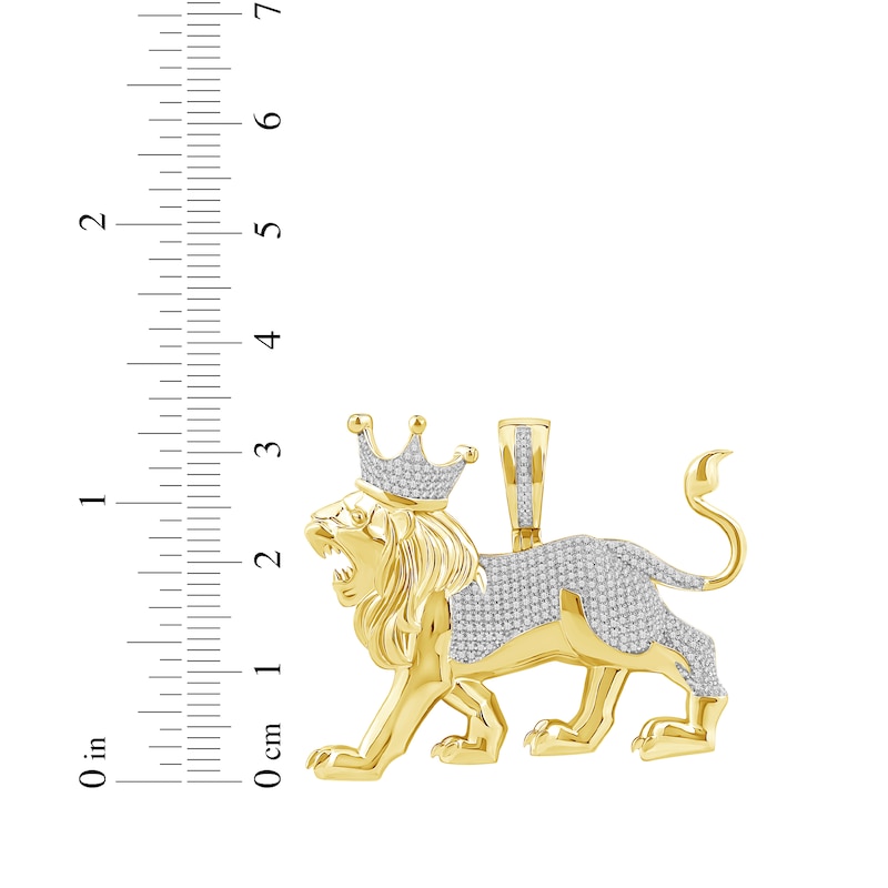 Main Image 5 of Diamond Lion Charm 3/4 ct tw 10K Yellow Gold