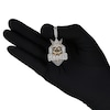 Thumbnail Image 4 of Diamond & Lab-Created Ruby &quot;King&quot; Lion Head Charm 2 ct tw 10K Yellow Gold