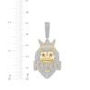 Thumbnail Image 5 of Diamond & Lab-Created Ruby &quot;King&quot; Lion Head Charm 2 ct tw 10K Yellow Gold