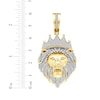 Thumbnail Image 4 of Diamond Lion Head with Crown Charm 1-1/4 ct tw 10K Yellow Gold